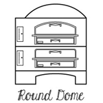 Marsal MB-ROUND DOME top option for brick lined deck pizza ovens, 42 & 60 ovens